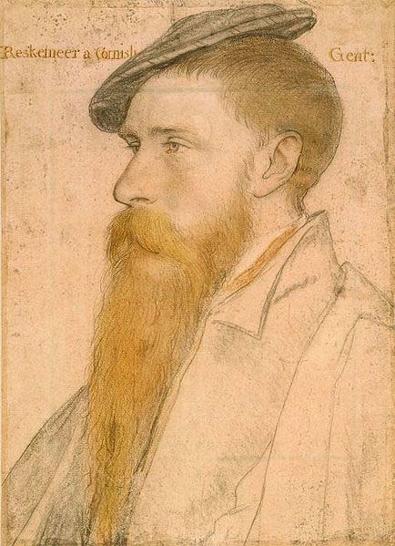 Hans holbein the younger Portrait of William Reskimer. Coloured chalks on pink-primed paper